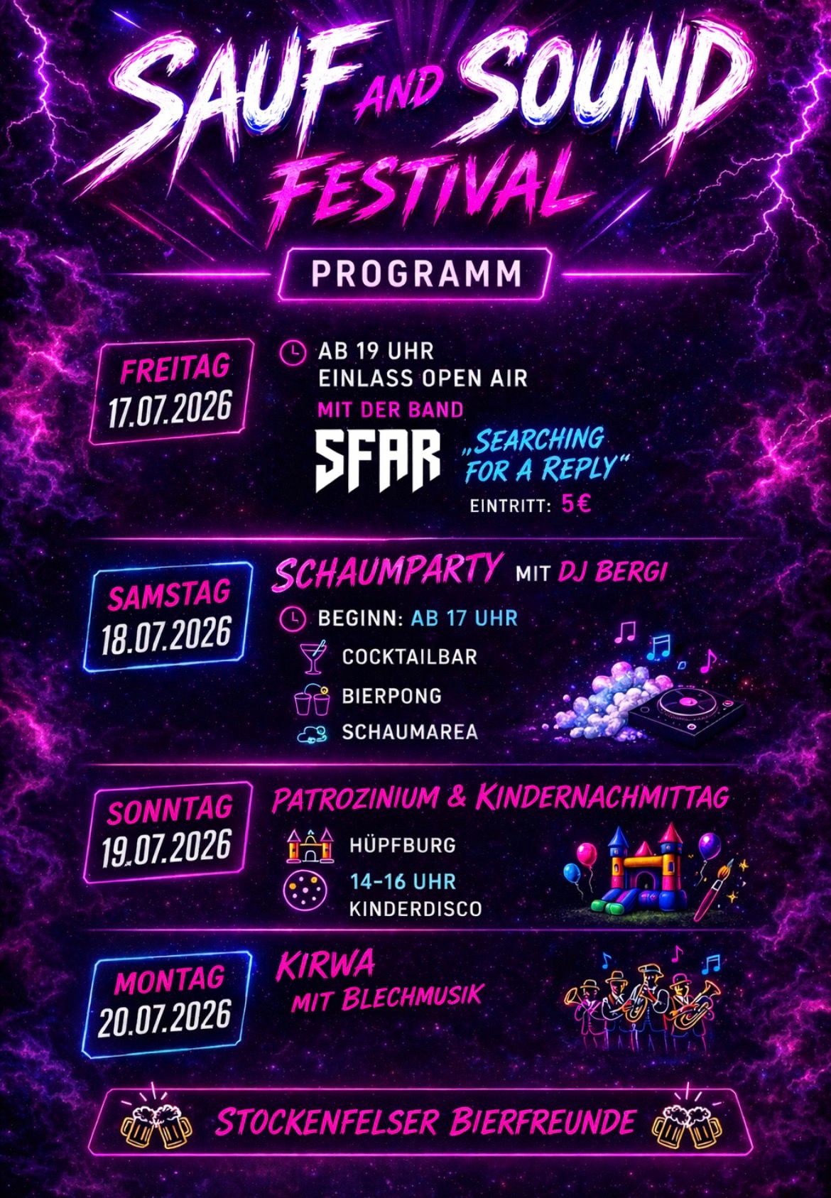 Sauf and Sound Festival Programm